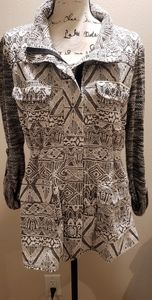 Swoosh 3/4 sleeve zip up shirt/jacket